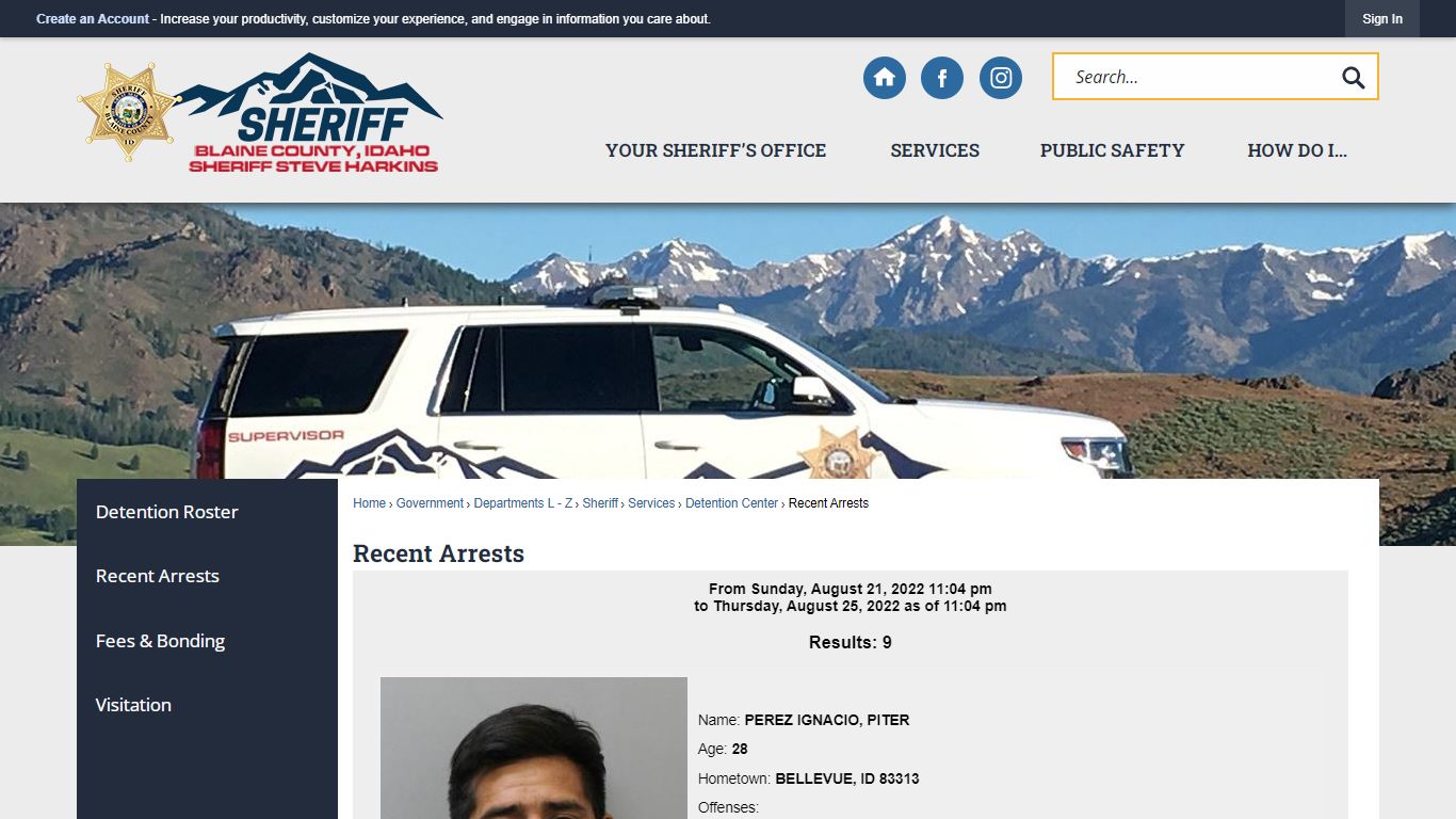 Recent Arrests | Blaine County, ID